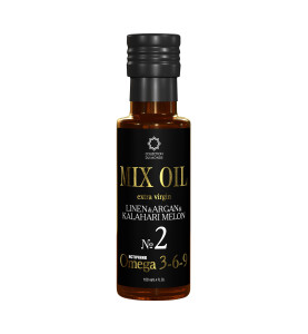 Diar Argana Mix Oil Extra Virgin Linen & Argan & Kalahari Melon / Микс растительных масел нерафинированных №2: масло льняное, масло арганы и масло калахарской дыни, 100 мл