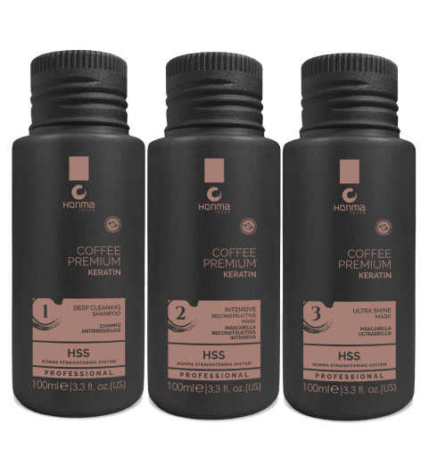 Honma Tokyo Набор для выпрямления волос Coffee Premium, 3*100 мл