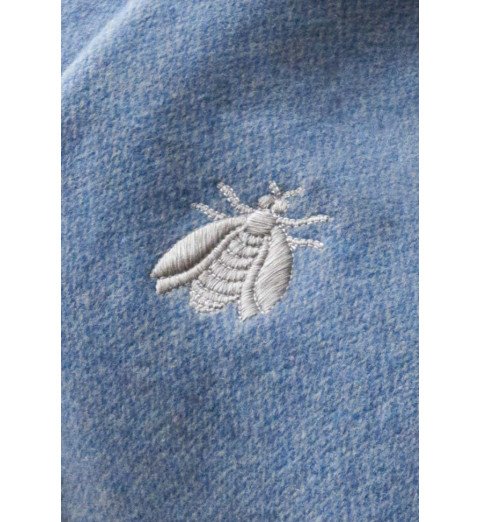 Плед Mastro Raphael Pleasures Leo с вышивкой пчела Rosso